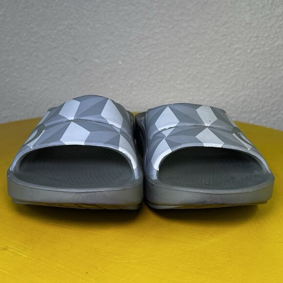 OOfos OOahh Size Women 6 Men’s 4 Olive Green Recovery Comfort Slide Sandals - Picture 5 of 16